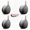 Service Caster 4'' Gray Heavy Duty Floor Safe Twin Wheel Caster 7/16 Grip Ring Stem , 4PK SCC-GR02S100-TPR-GRY-716176-4 - alternate 3